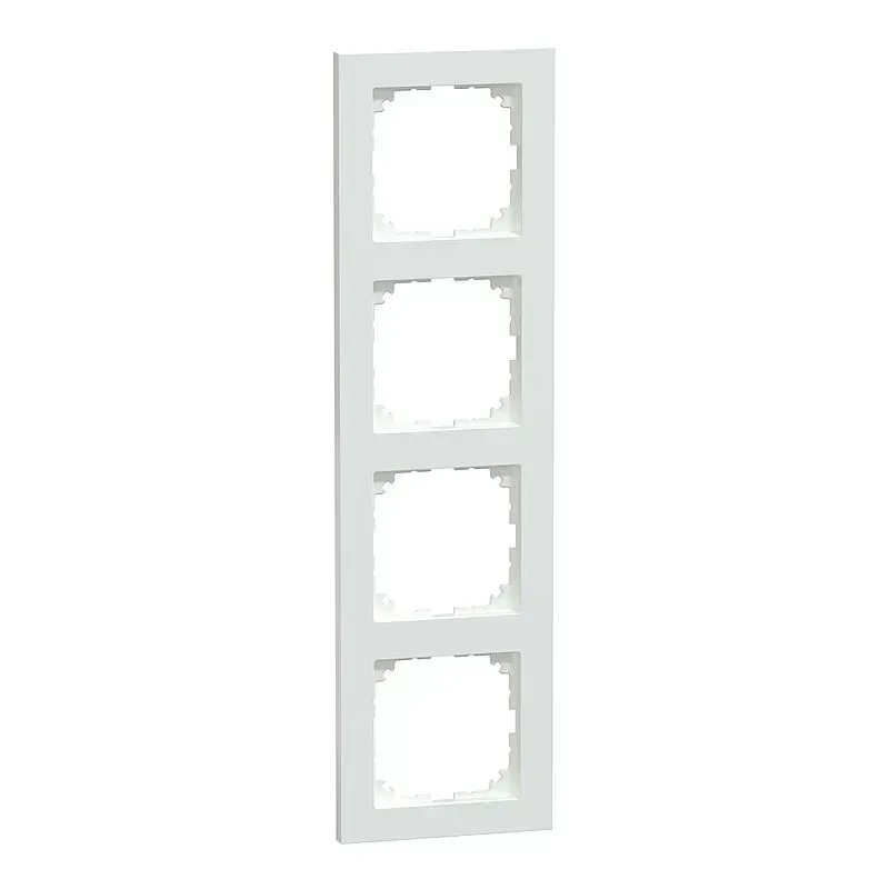 Rama 4 module Merten M-Pure alb-activ lucios