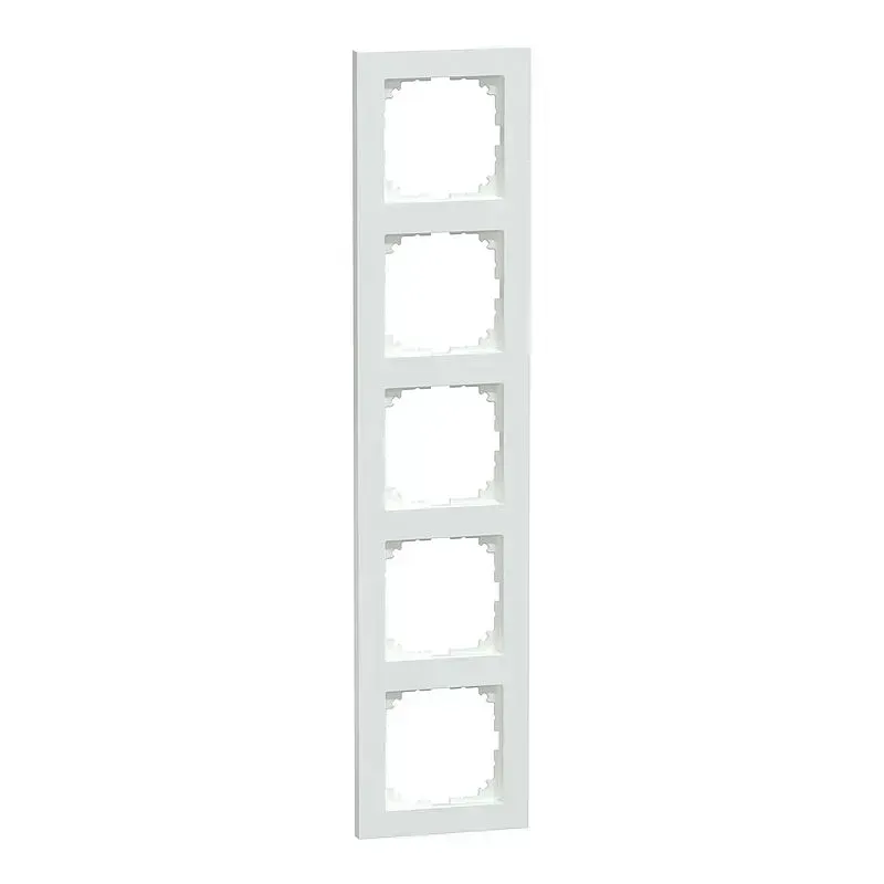 Rama 5 module Merten M-Pure alb-activ lucios