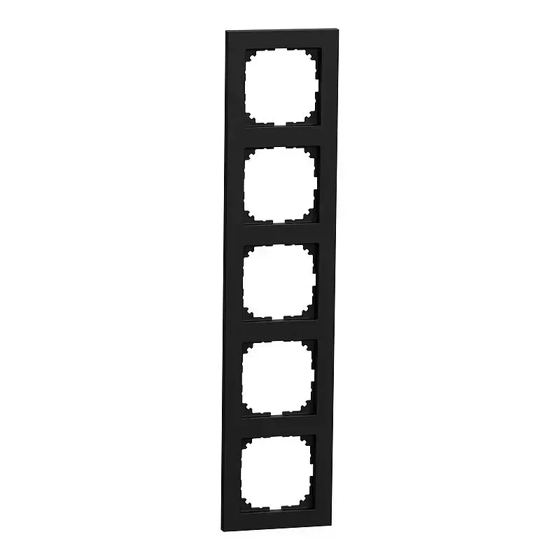Rama cu 5 module Merten M-Pure Negru