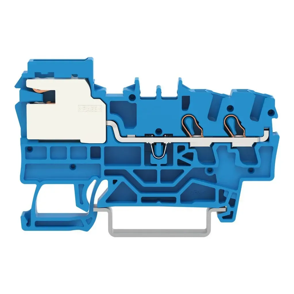 Clema sir Wago 2,5mm2 albastra N cu 2 conductori push-in 2002-7214