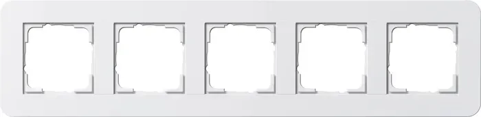 Rama 5 module Gira E3 sistem 55 alb pur lucios 0215410