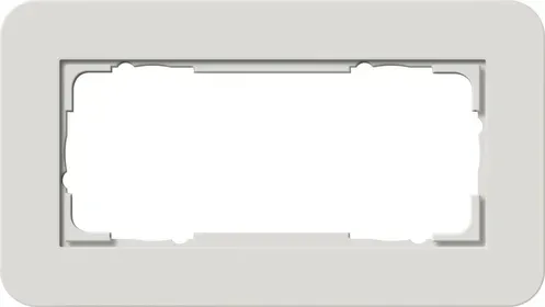 Rama dubla Gira E3, gri deschis Soft-Touch fără separator central 1002421