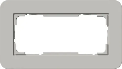 Rama dubla Gira E3, gri Soft-Touch, fără separator central 1002412