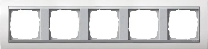 Rama 5 module Gira Event alb pur mat matasos cu rama intermediara alb pur lucios 0215327