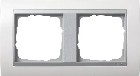 Rama dubla Gira Event alb pur mat matasos cu rama intermediara aluminiu 021271
