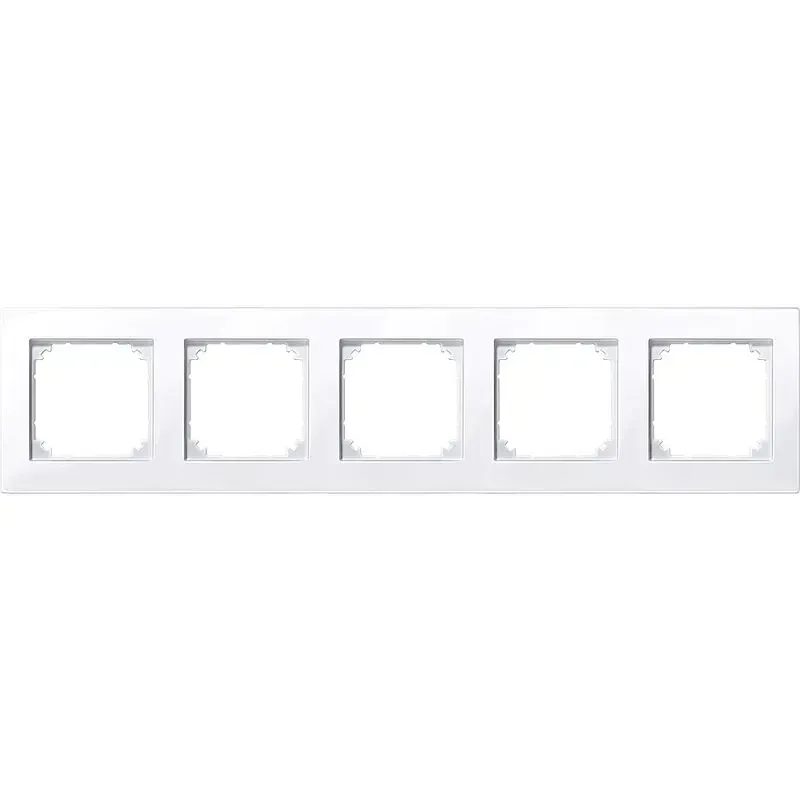 Rama 5 module Merten M-Plan alb-activ lucios