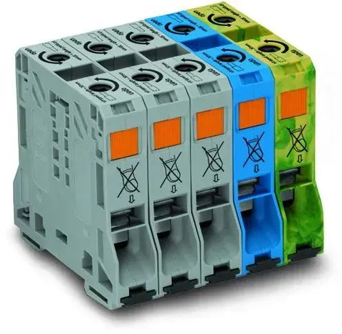 Set trifazic cu terminale de inalta tensiune de 50mm2 doar pt. sina de montaj 35x15 cupru 285-159