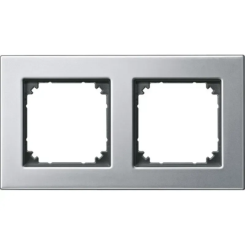 Rama dubla Merten M-plan din metal Crom