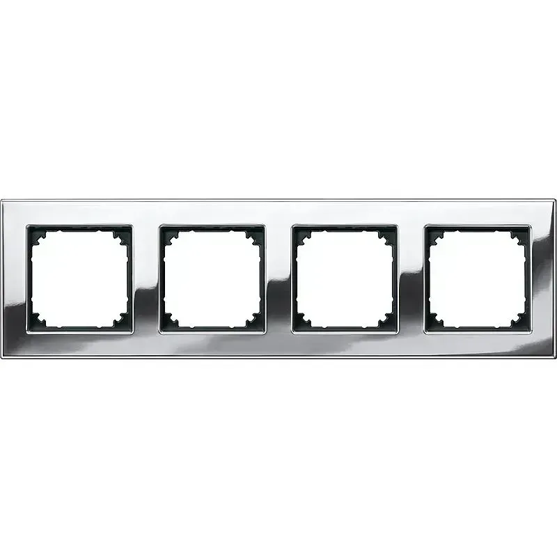 Rama cu 4 module Merten M-Plan din metal Crom
