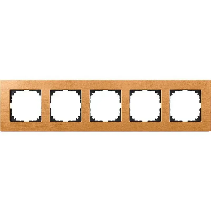 Rama cu 5 module Merten M-Plan din lemn Maro-fag
