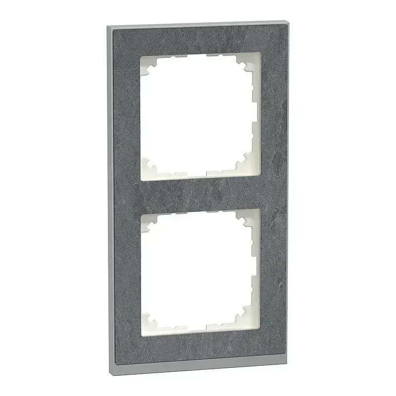 Rama dubla Merten M-Pure Decor Gri-sist