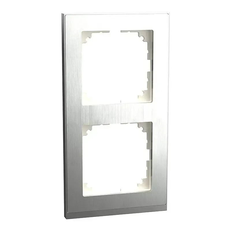Rama dubla Merten M-Pure Decor de culoare Otel inoxidabil