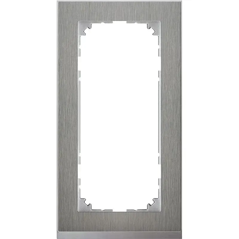 Rama dubla fara separatie Merten M-Pure Decor de culoare Otel inoxidabil