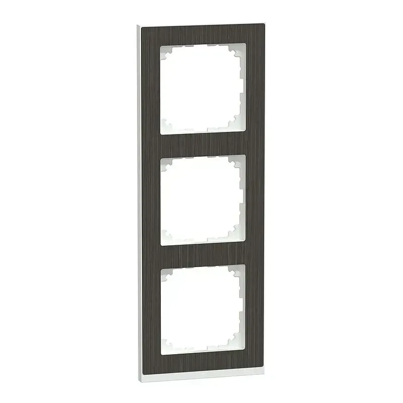 Rama tripla Merten M-Pure Decor Stejar/alb activ