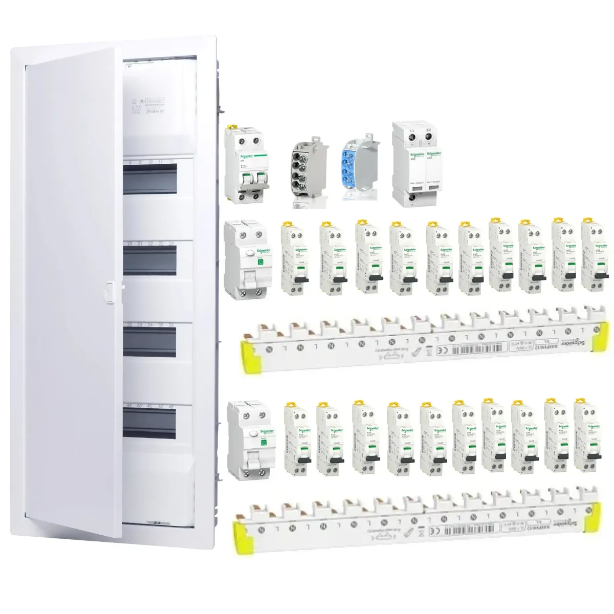 Pachet tablou electric încastrat 48 module F-tronic + aparataj Schneider Electric