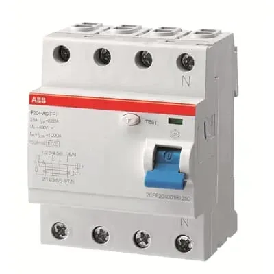 Protectie diferentiala RCCB ABB 4P 125A 100mA Tip A F204 A-125/0.1