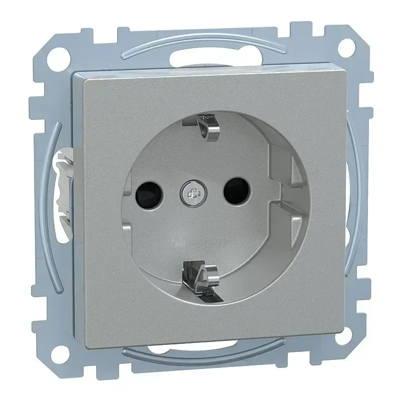 Priza SCHUKO Merten System M aluminiu pentru uscator cu protectie la atingere