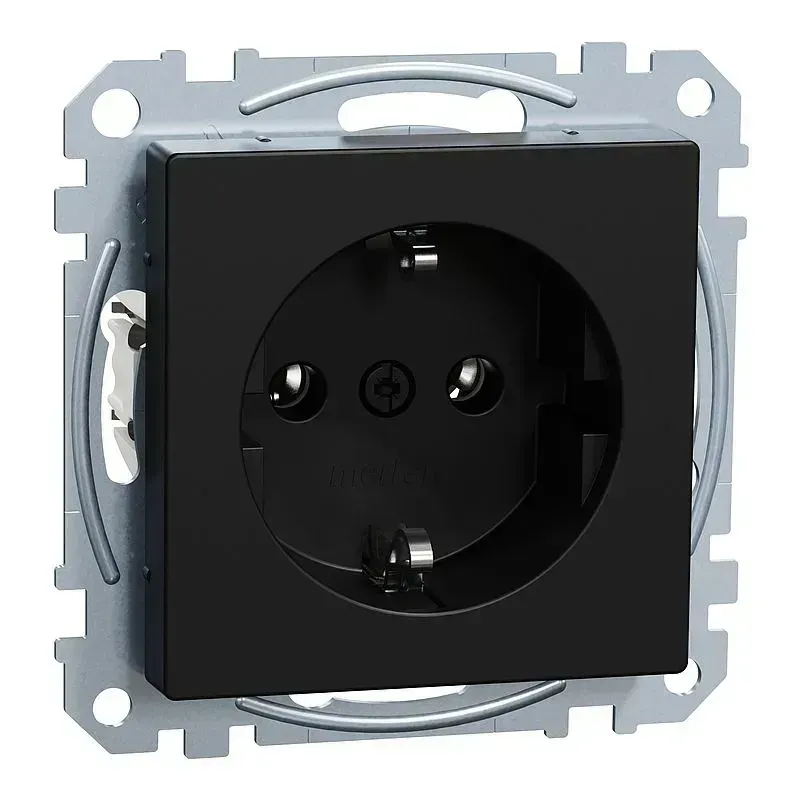 Priza SCHUKO Merten System M negru mat