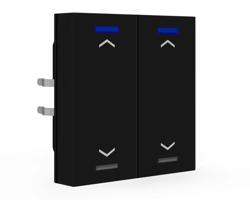 Push-button Lite 60 CH cu simbol UP/DOWN, negru cu 2 butoane. BE-TAL600216.A1