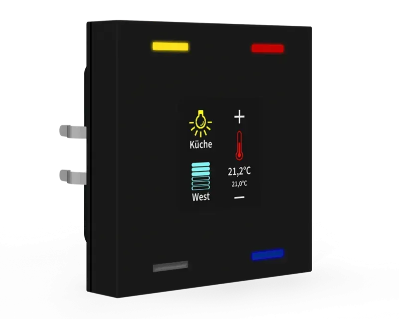 Push-button Smart 60 CH negru mat cu senzor de temperatura . BE-TAS60T416.01