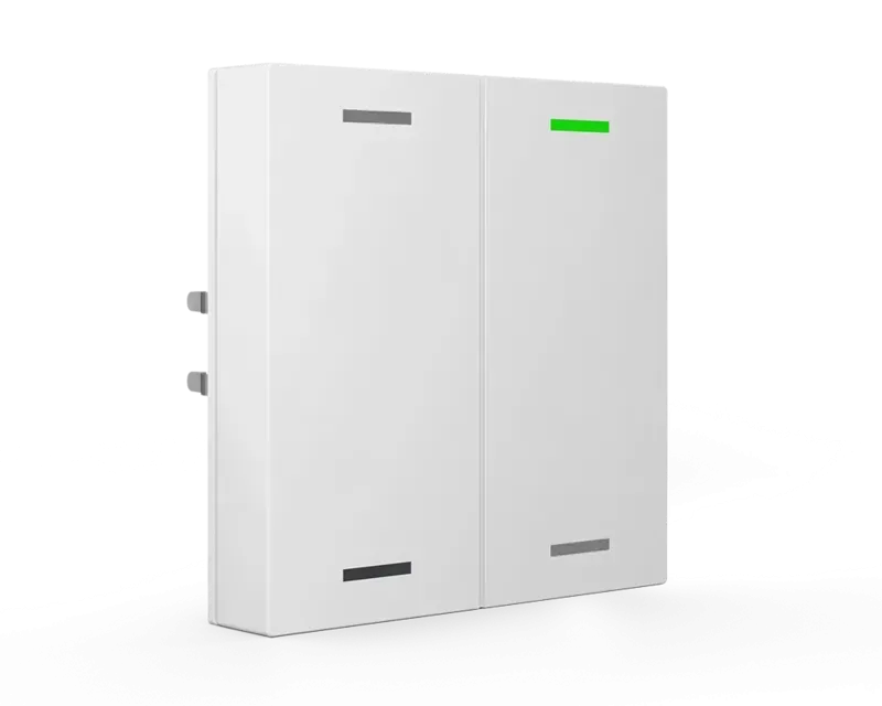 Push-button Lite 63 alb studio lucios cu 2 butoane. BE-TAL6302.01