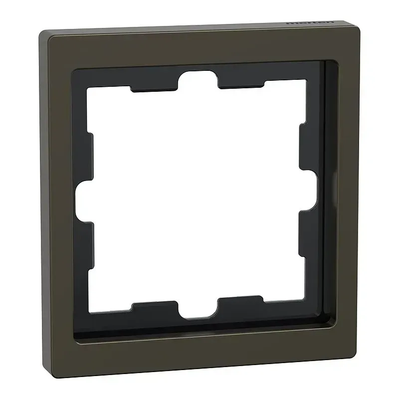 Rama simpla metalica Merten D-Life, mocca metallic. MEG4010-6552