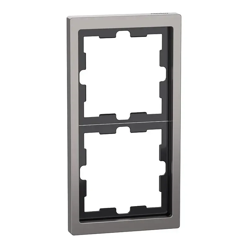 Rama dubla metalica  Merten D-Life, nickel metallic. MEG4020-6550