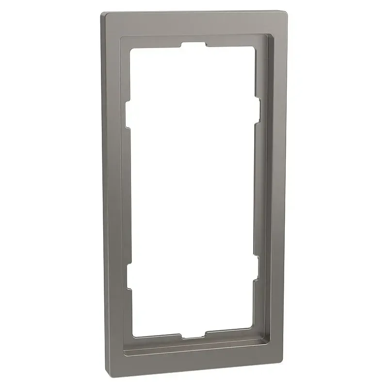  Rama dubla pentru priza de ras Merten D-Life, nickel metallic. MEG4025-6550