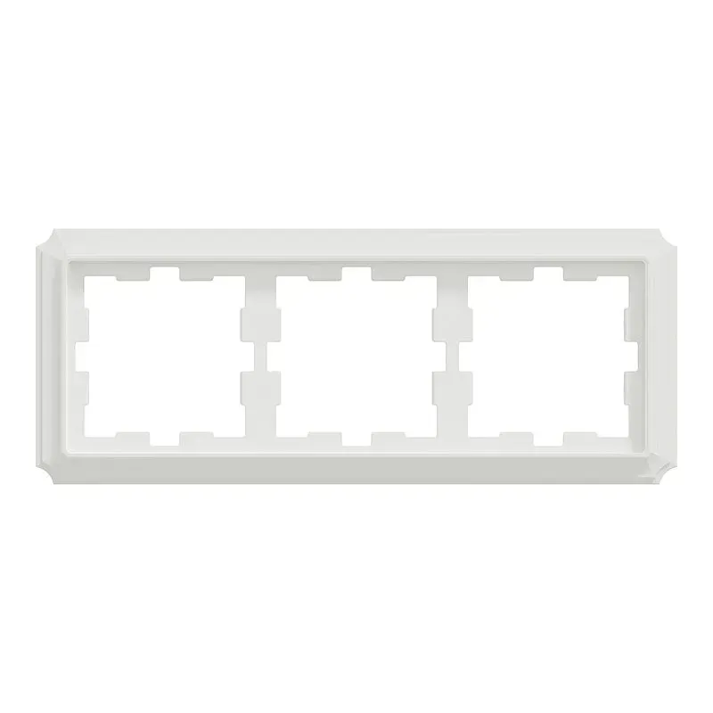 Rama tripla Merten D-Antik, alb lotus. MEG4030-4735