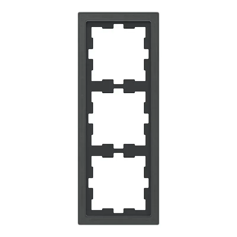  Rama tripla sticla Merten D-Antik, onyx negru. MEG4030-6503