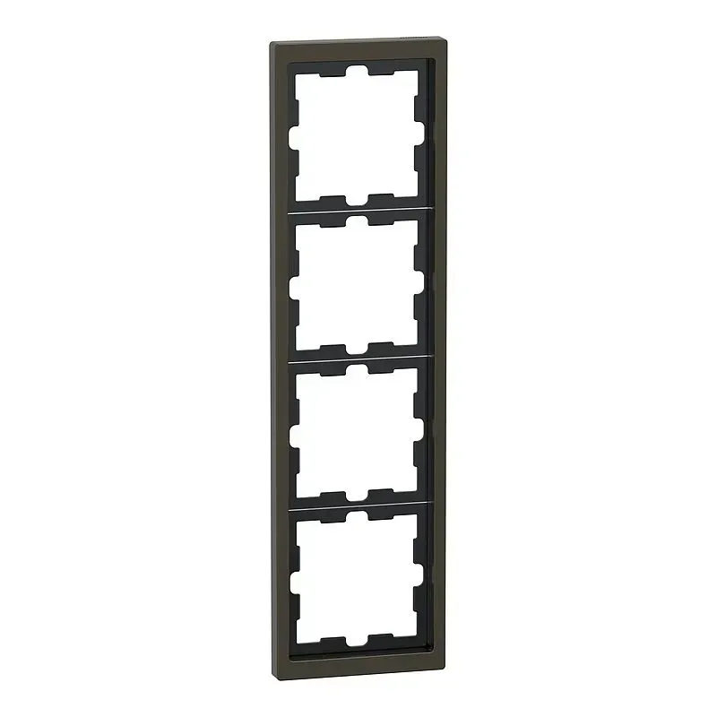Rama metalica cu 4 module Merten D-Life, mocca metallic. MEG4040-6552
