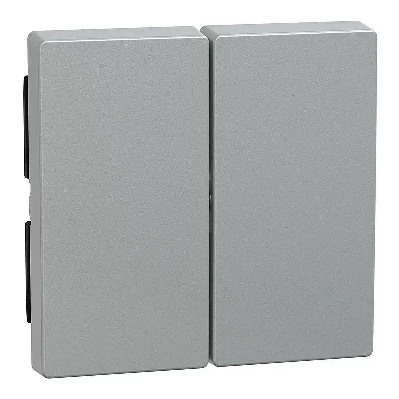 Capac intrerupator dublu Merten System M aluminiu