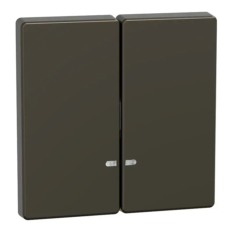  Capac intrerupator  dublu cu fereastra de control Merten System Design, alb lotus. MEG3420-6035