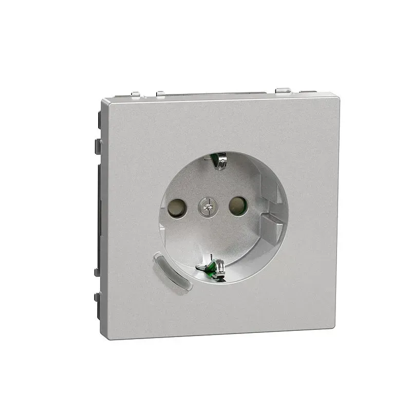 Priza SCHUKO conectata 16A, Merten System Design, termoplast lucios, alba lotus. MEG2380-6035
