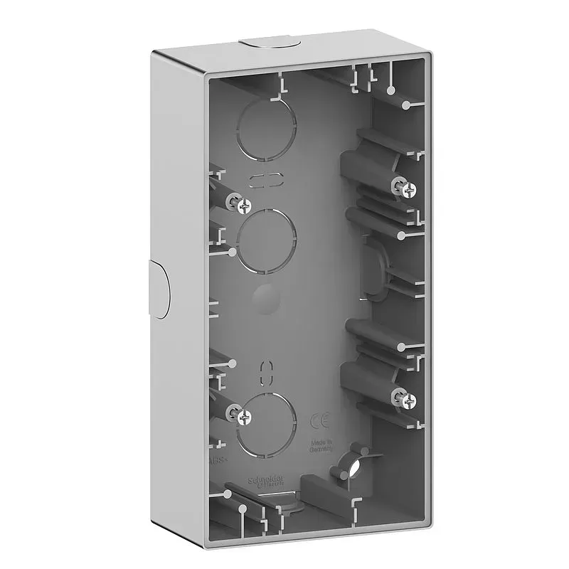 Doza aplicata, Merten System Design, 2 locuri, otel inoxidabil. MEG4024-6536