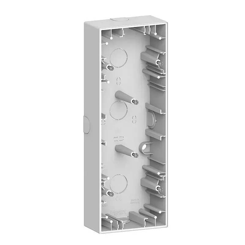 Doza aplicata, Merten System Design, 3 locuri, alb lotus. MEG4034-6535