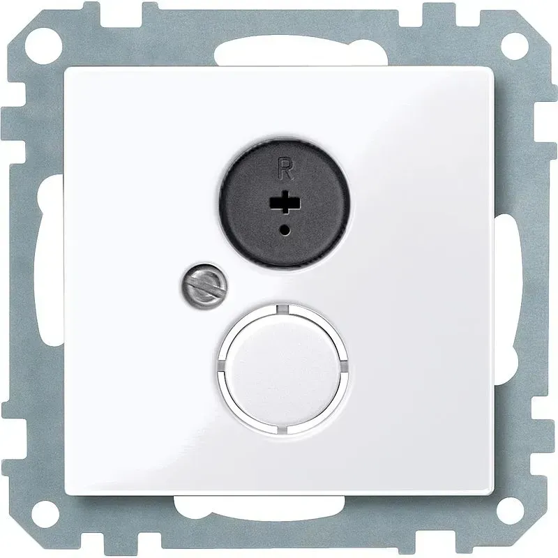 Priza audio System M pentru difuzor, alb activ lucios. 296925