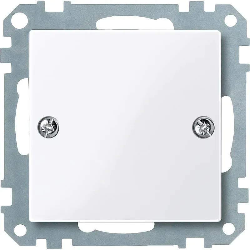 Capac Blind pentru comenzi speciale comunicare/IT, alb activ lucios, System M. 461825
