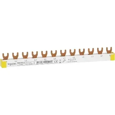 Busbar Resi9 3P, 12 module, 63A, sectionabil