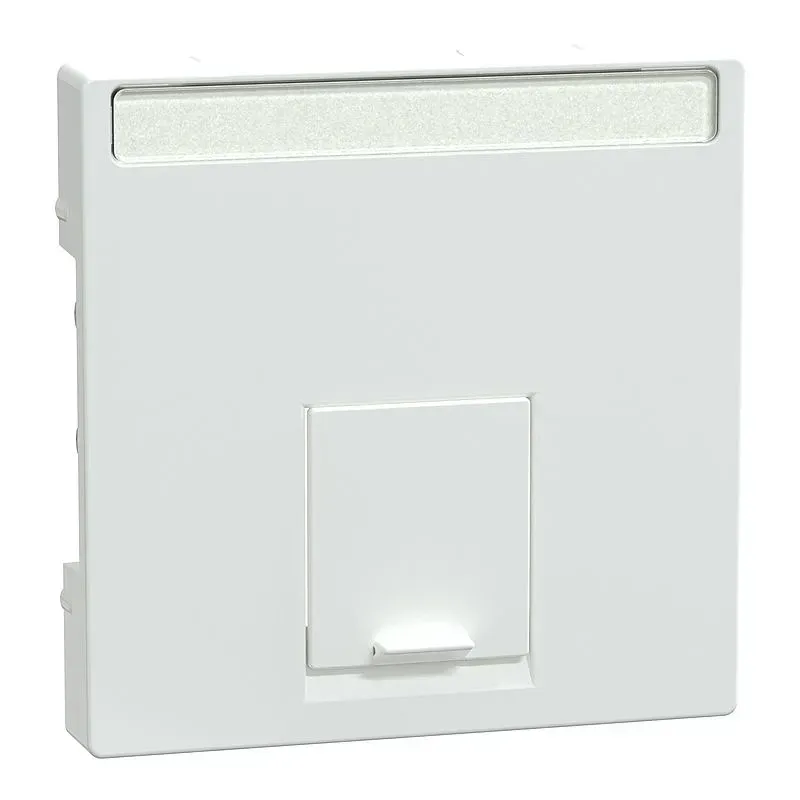 Placa centrala pentru conector Actassi 1 loc, alb activ lucios, System M. MEG4573-0325