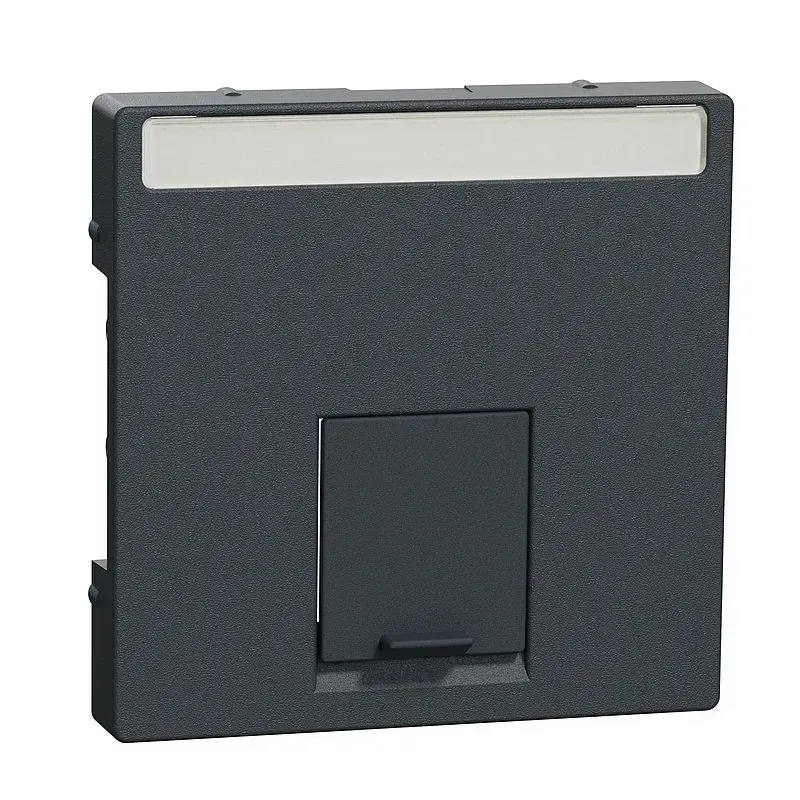 Placa centrala pentru conector Actassi 1 loc, antracit, System M. MEG4573-0414