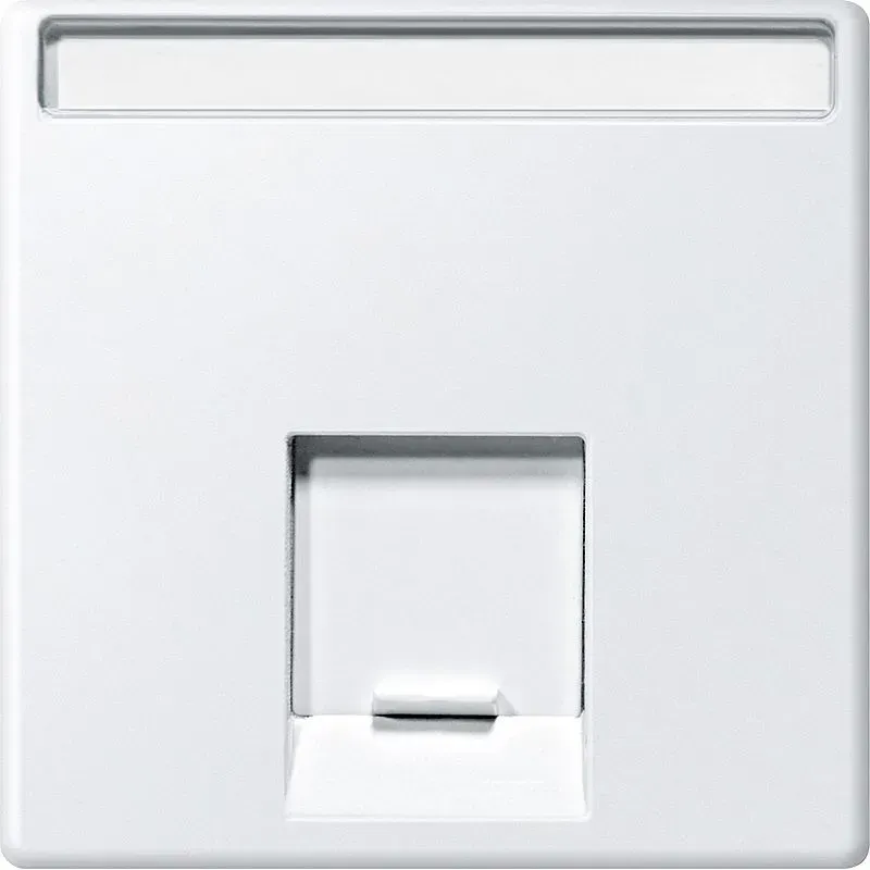 Placa centrala pentru conector Actassi 1 loc, alb polar, System M. MEG4573-0419