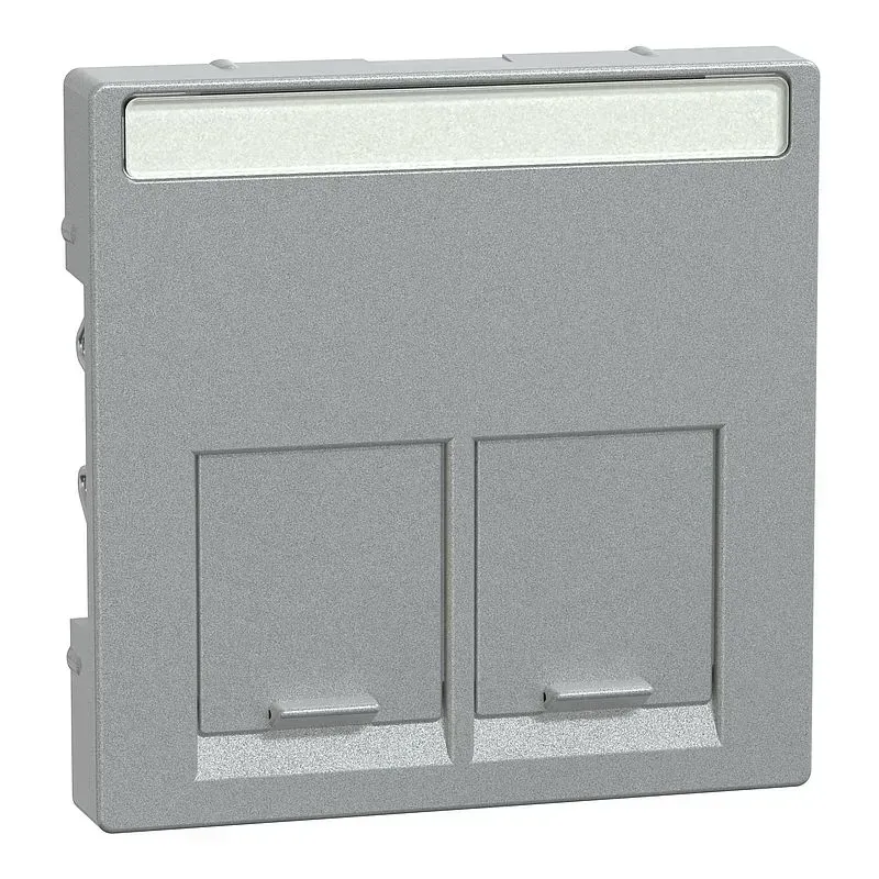 Placa centrala pentru conector Actassi 2 locuri, aluminiu, System M. MEG4574-0460