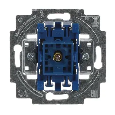 Comutator basculant de control - intrerupator 2 poli cu lampa de semnalizare portocalie 10 A Busch-Jaeger.  2000/2 UK 