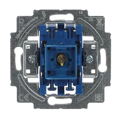 Buton basculant cu revenire - buton 1 pol cu terminal N si lampa de semnalizare - 1 contact NO cu terminal N 10 A Busch-Jaeger.  2020 USGL