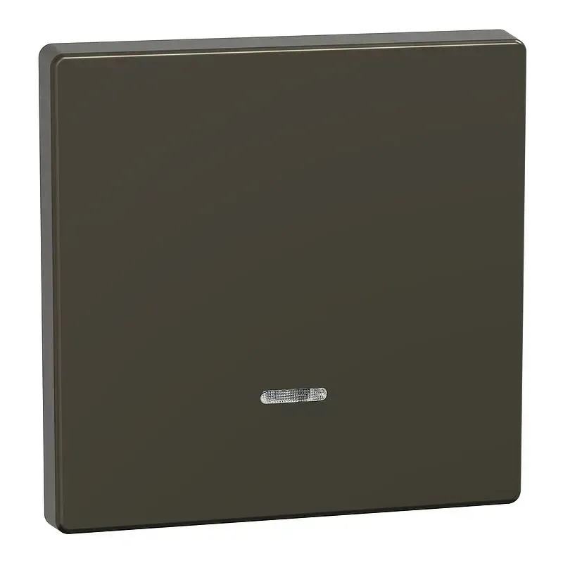 Capac intrerupator cu fereastra de control  Merten System M negru-mat