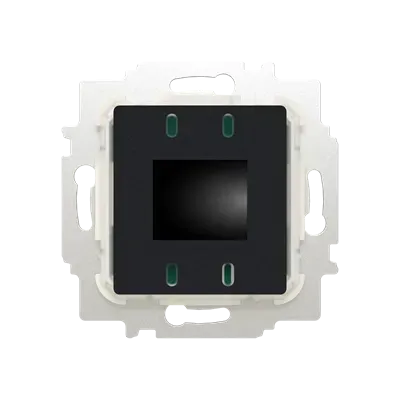 Modul regulator de temperatura ambientala electric, cu comutator glisant, cu reducere pe timp de noapte, cu regulator rotativ, 230 V, contact normal deschis (NO) Busch-Jaeger. 1095 U
