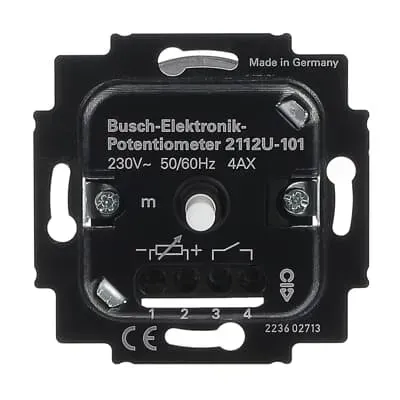 Modul dimmer rotativ Busch, buton rotativ, 230 V.  2112 U-101
