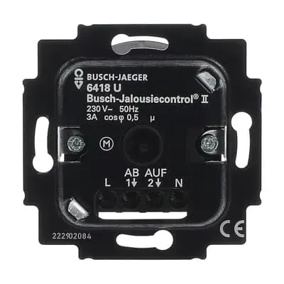  Busch-Jalousiecontrol II Baza de contol jaluzele 230 V (2 fie).  6418 U