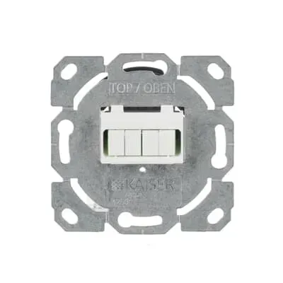 Priza de fibra optica, conector LC-Quad, 4 fach, argintiu Busch-Jaeger.  0244/42